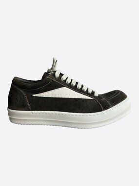 Rick Owens Brown & White Suede Vintage Sneaks Low